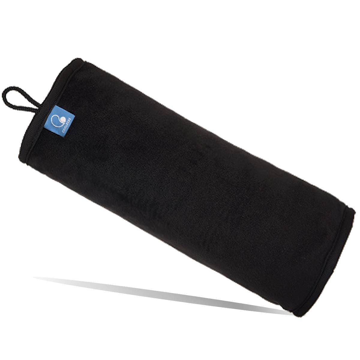 COOLBEBE - Almohada para cinturon de seguridad para ninos, extra suave, almohada de viaje para cuello y hombro en el coche, almohadilla universal para asiento de coche para ninos, bebes, adultos, color negro