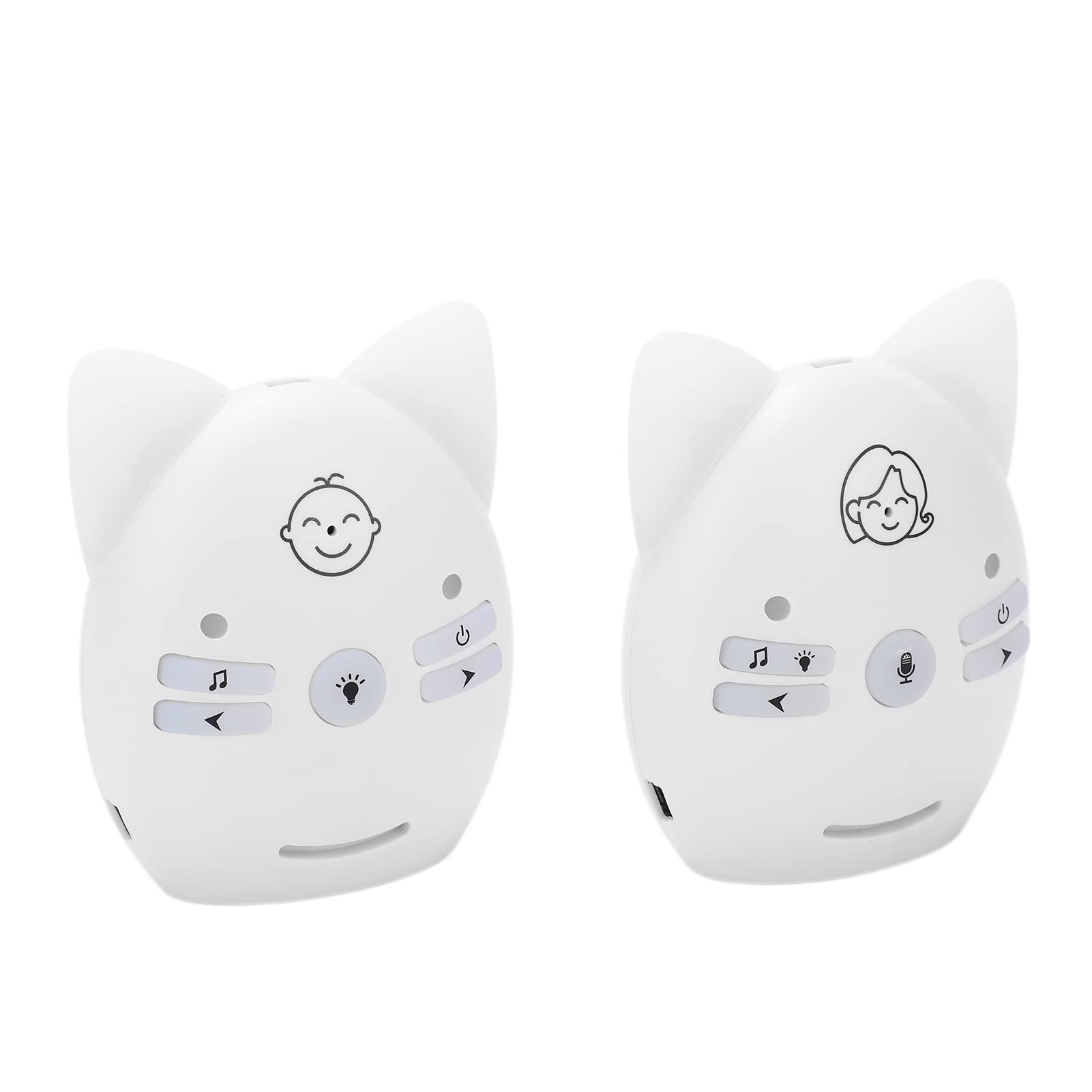 Monitor de Sonido para Bebés Blanco Ajustable Digital de Largo Alcance y Conversación Bidireccional