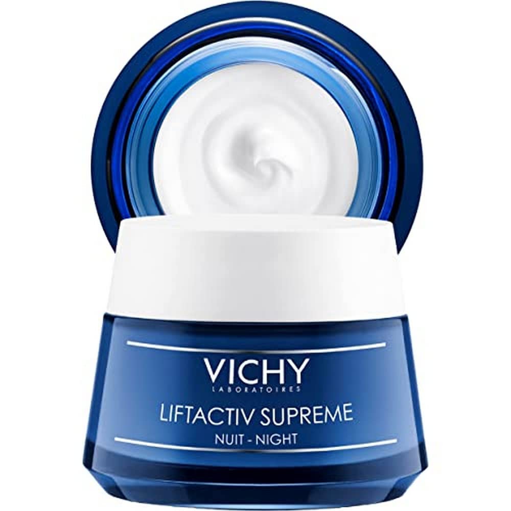 Vichy Liftactiv Crema de día anti-edad efecto lifting 50ml + Liftactiv Supreme Crema de noche anti-arrugas y reafirmante, con Ramnosa y Ácido Hialurónico, piel más firme e iluminada