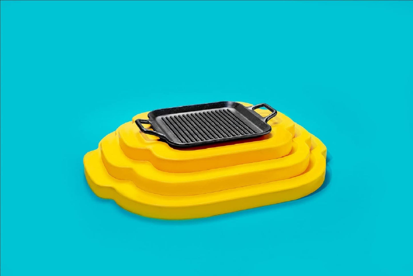 Lodge BOLD - Sartén de hierro fundido sazonado de 12 pulgadas con asas de bucle, utensilios de cocina de diseño