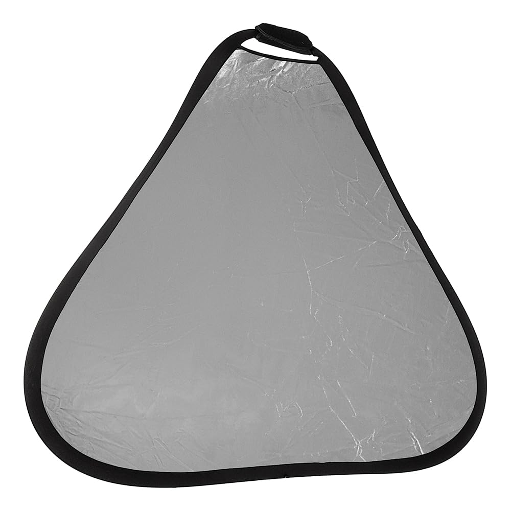 Fototdiox Pro 2 en 1 - Reflector de lágrima (120 cm), diseño de lágrima Plegable (Plata/Oro)