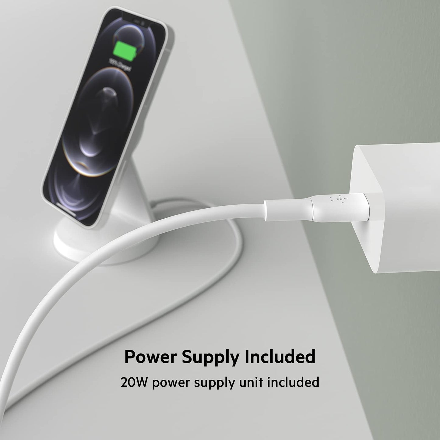 Belkin - Soporte magnético para iPhone - Compatible con MagSafe - Cargador inalámbrico - Funciona con iPhone 14, 13 y 12