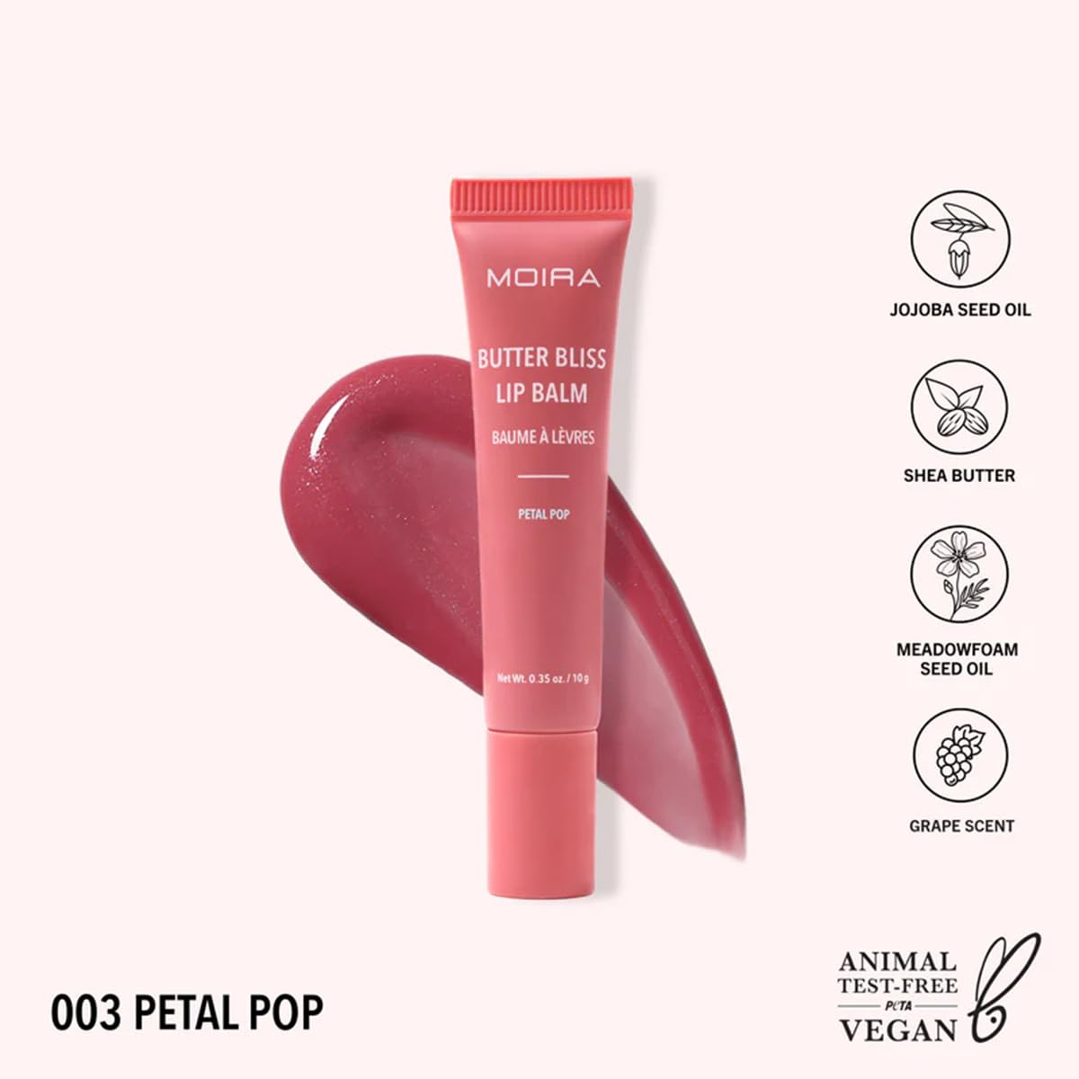 Moira Bálsamo labial Butter Bliss Lip Balm (003, Petal Pop)