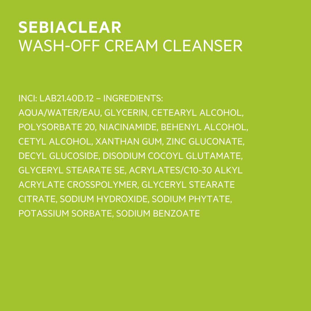 SVR Sebiaclear Crème Lavante Crema Limpiadora Facial y Corporal para Piel Seca y con Tendencia al Acné | Con Niacinamida, Glicerina y Zinc | Hidratante | 200 ml