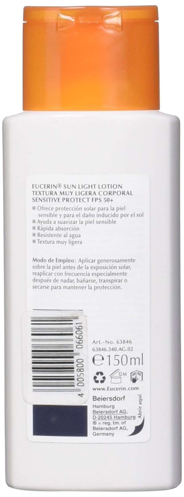 Eucerin Gel Limpiador Facial DermatoClean para piel normal a mixta, 200ml, empaque puede variar + Protector Solar Extra Ligero FPS50+ - 1 x 150 ml