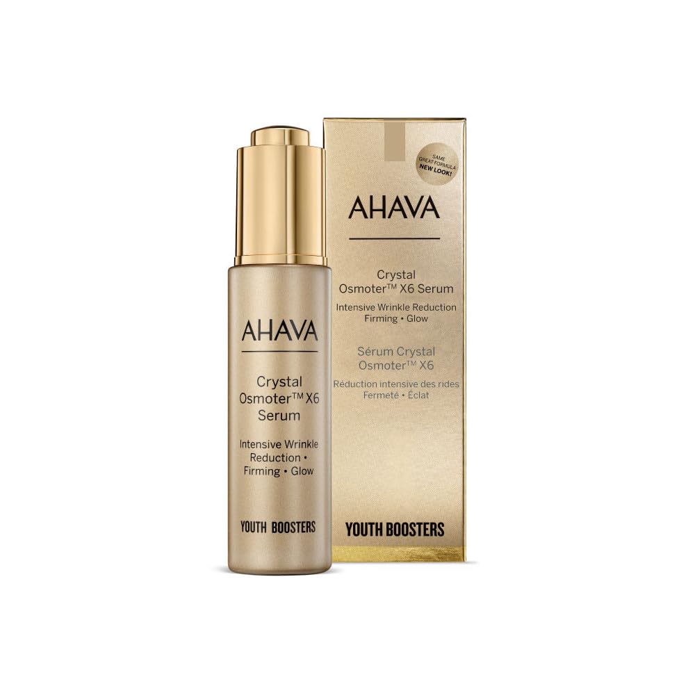 Sérum Facial AHAVA de Vidrio del Mar Muerto X6, Hidratante y Rejuvenecedor, 1 fl. oz. ¡Descubre el Secreto de la Belleza con Minerales Naturales!