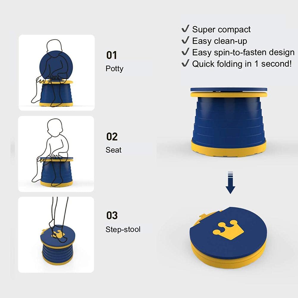 Inodoro Portátil Enfudid Blanco Plegable para Entrenamiento de Orinal para Niños