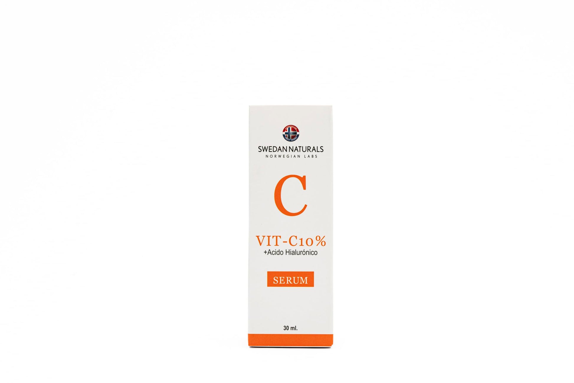 Serum Swedan Naturals Vitamina C 10% Ácido Hialurónico Luminosidad e Hidratación