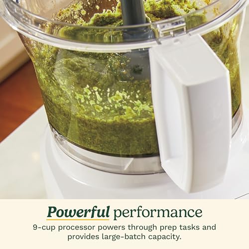 Cuisinart Procesador de alimentos de alimentación continua de 9 tazas con disco de trituración y rebanación reversible fino y medio