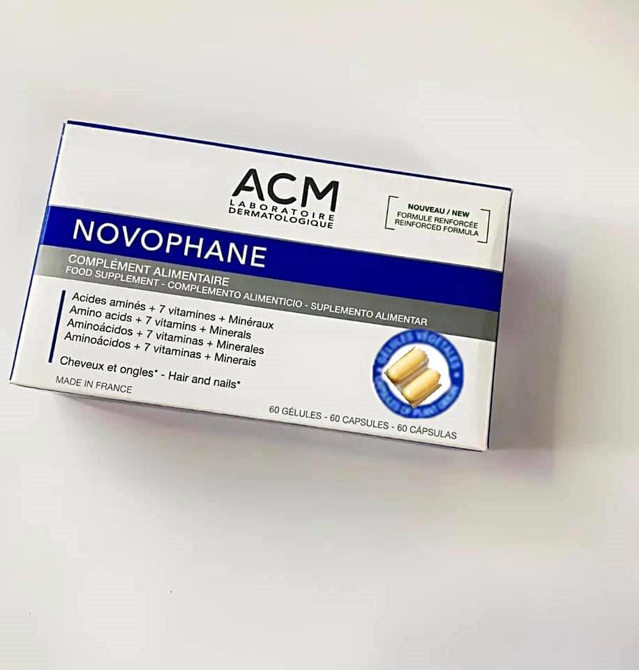 Tratamiento Capilar Novophane Caps de ACM para Pérdida de Cabello y Fragilidad de Uñas
