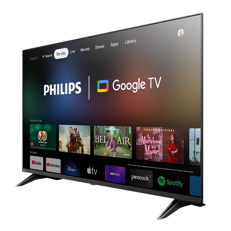 PHILIPS Televisor 43 Pulgadas | Class 4K | Serie 7000 |Ultra HD| LED | Smart Google TV | Chromecast Integrado | Modo de Juego | HDR10 | Asistente de Google Integrado (Reacondicionado)