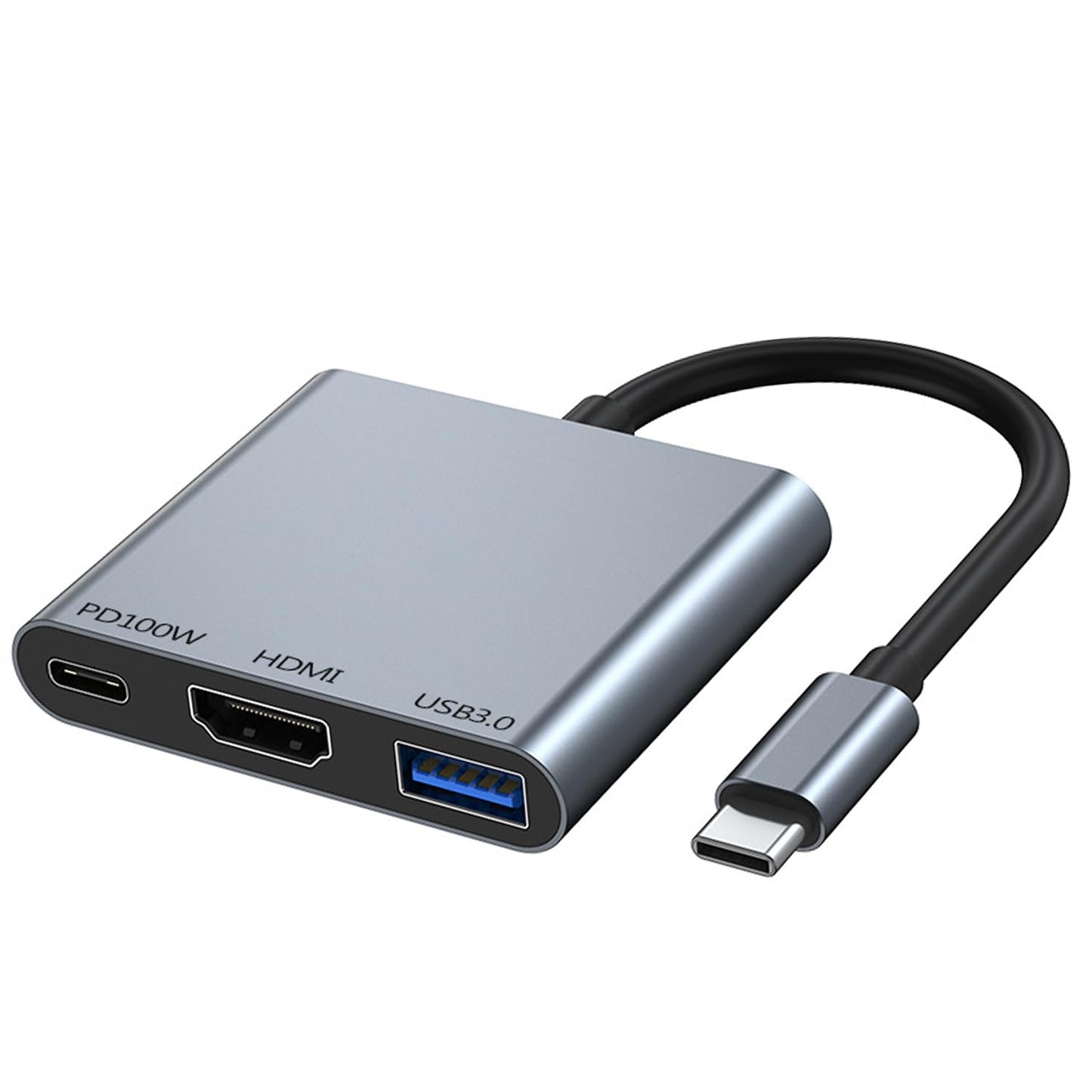 Adaptador USB C a HDMI 3 en 1 para MacBook Air Plata Compatible con Dispositivos Tipo C