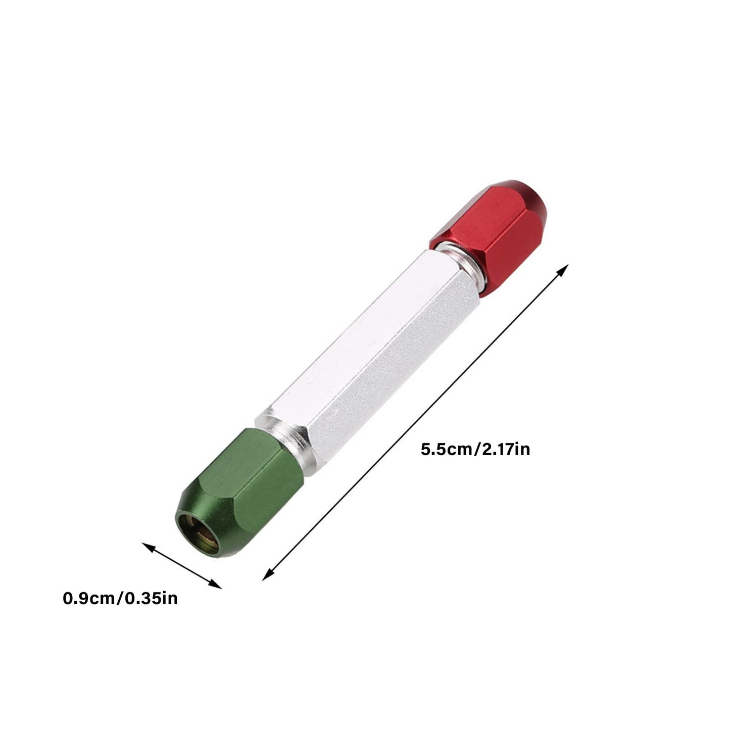 Manija de Calibre de Enchufe, Manija de Calibre de Pasador, Manija de Calibre de Pasador Aleación de Aluminio Extremo Doble Manija de Calibre Go No Go Rango Verde Rojo 0,3 a 16