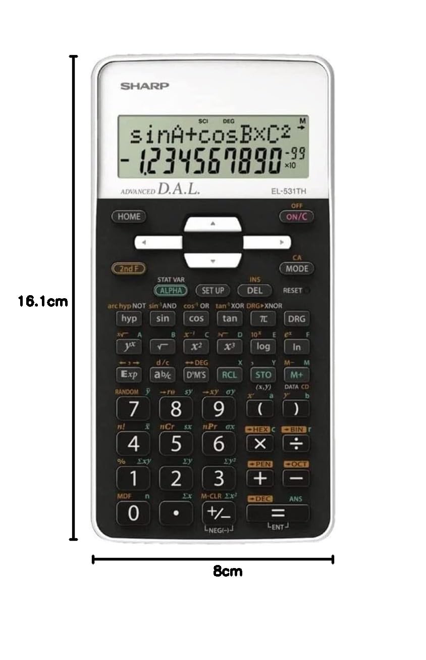 Calculadora Científica Sharp SH-EL531THBWH Blanca Avanzada