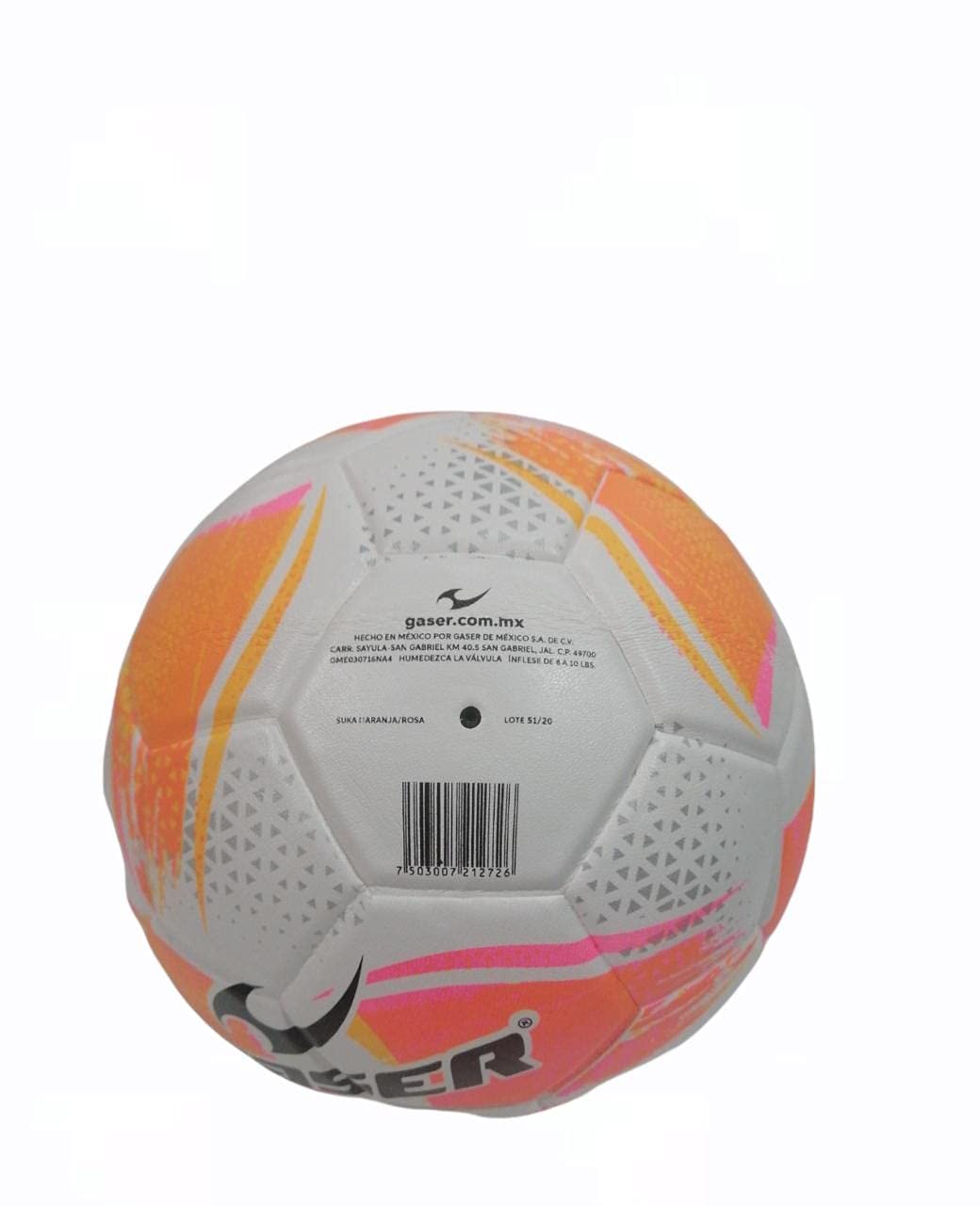 Gaser Balón de Fútbol Suka Azul Verde #5 (Naranja y Rosa, 5)