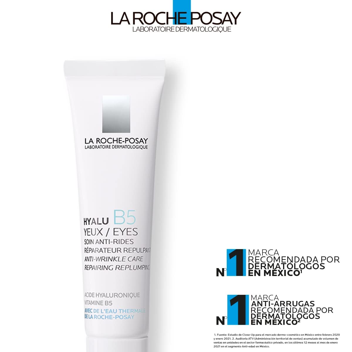 Crema para Contorno de Ojos La Roche Posay Hyalu B5 Ojos Antiarrugas para Piel Sensible 15ml