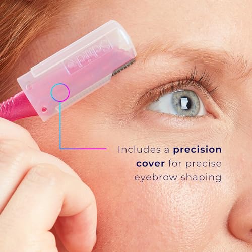 Schick Hydro Silk - Herramienta exfoliante exfoliante multiusos Schick Silk Touch-Up, maquinilla de afeitar para cejas y maquinilla de afeitar facial con cobertura de precisión, 3 unidades