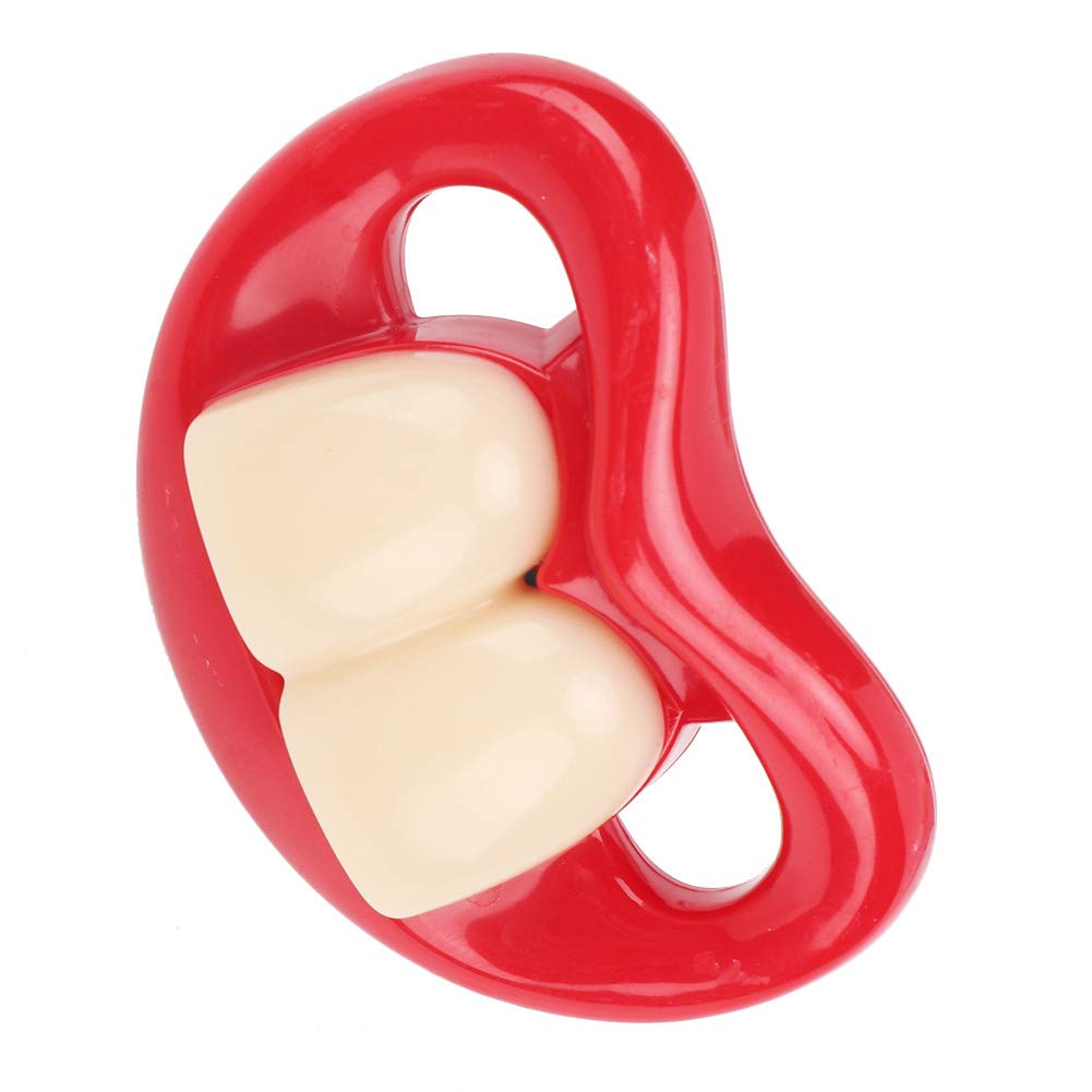 Alomejor Chupete de Bebé, Chupete Divertido Lindo Chupete Chupete Anti de Silicona Chupete de una Pieza para Bebés(4 Dos Dientes)