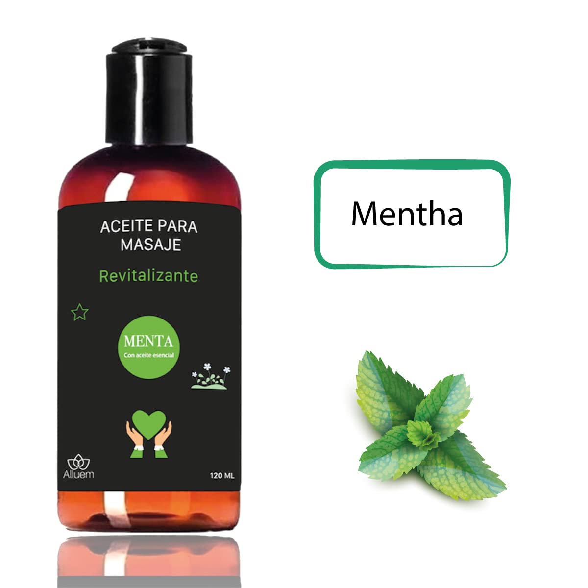 Aceite Esencial Alluem Menta Revitalizante Hidratante Para Masajes