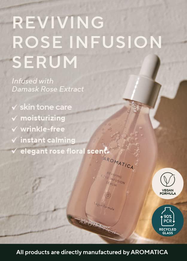 Aromatica. Reviving Rose Infusion Serum, suero de infusión de rosas