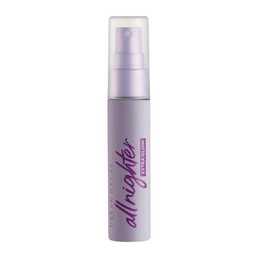 Urban Decay All Nighter Setting Spray Ultra Glow fijador de maquillaje hasta por 16hrs acabado glow, tamaño de viaje, 30ml