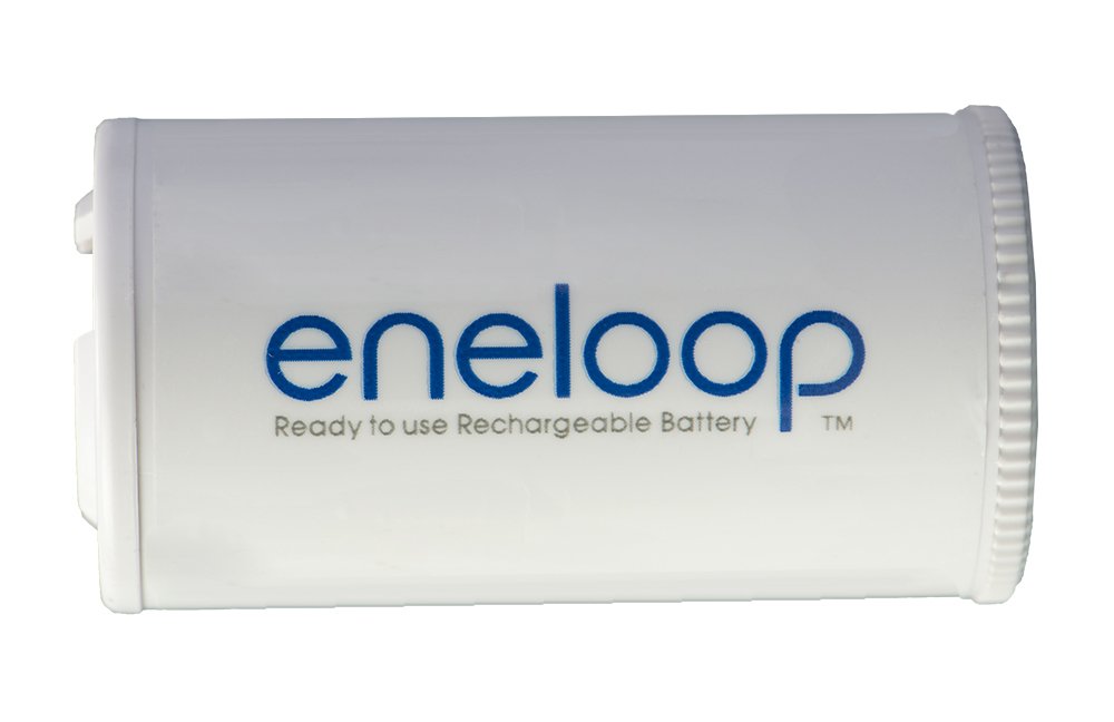 Adaptadores de Pilas C Panasonic eneloop Blancos, 4 Unidades