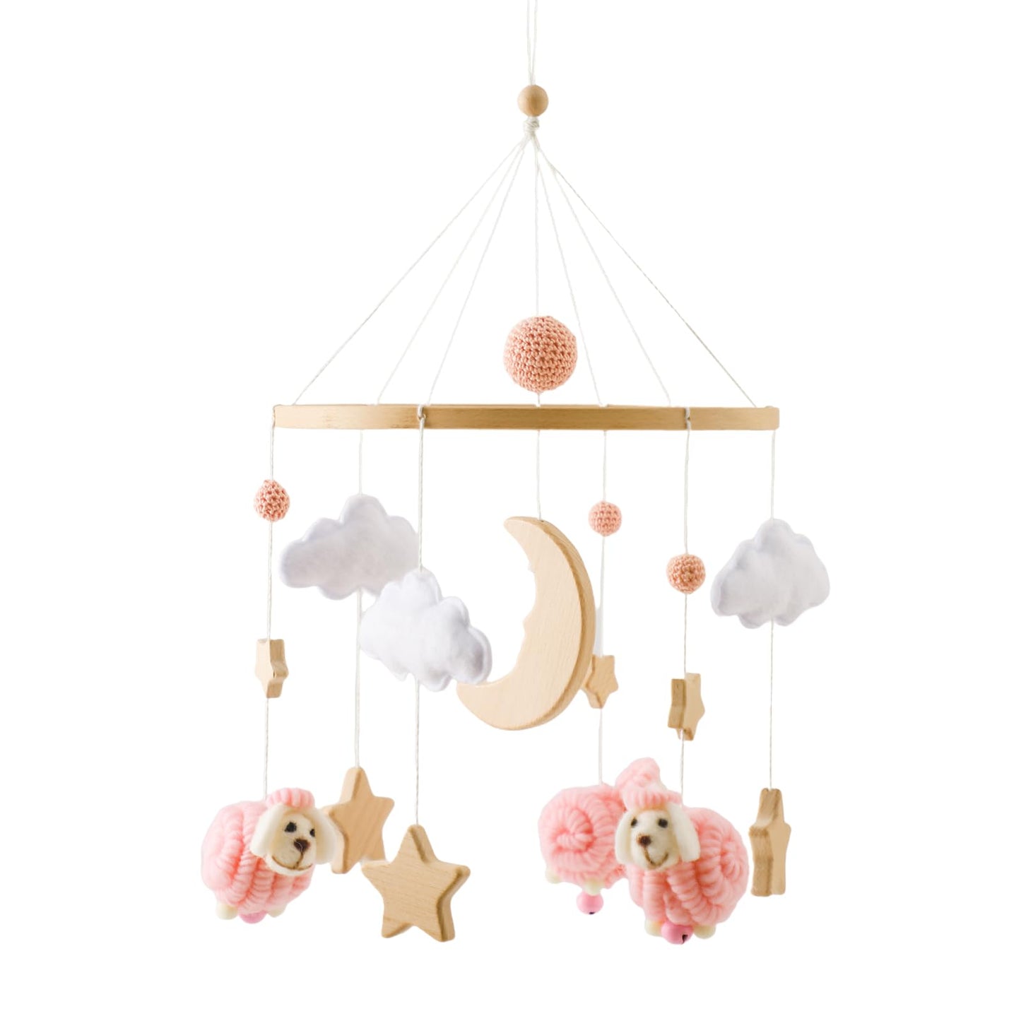 Ikubigu - Móvil para cuna, Montessori para cuna de bebé para niños y niñas, Móvil de bebé para moisés, decoración de cuarto de bebé para colgar recámara infantil, juguetes para calmar – Regalo neutro
