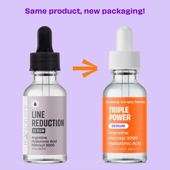 IQNATURAL Argireline Serum Hyaluronic Acid, Matrixyl 3000, Boost Collagen NO PAINFUL INJECTIONS! 1.0oz by IQ Natural