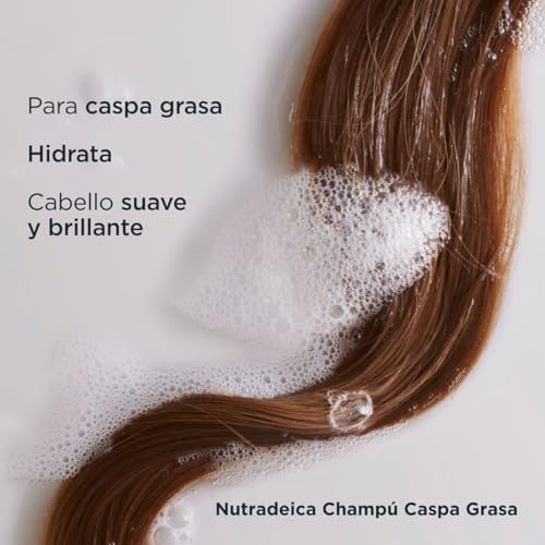 ISDIN Nutradeica Champú Anticaspagrasa, Reduce la Descamación, el Picor y el Exceso de Sebo, 200ml