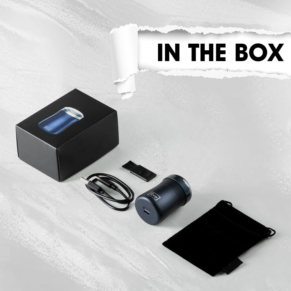 Afeitadora EVO: la afeitadora más pequeña del mundo, afeitadora de viaje para hombre, tamaño de bolsillo, maquinilla de afeitar eléctrica para hombre, afeitado de barba multifuncional