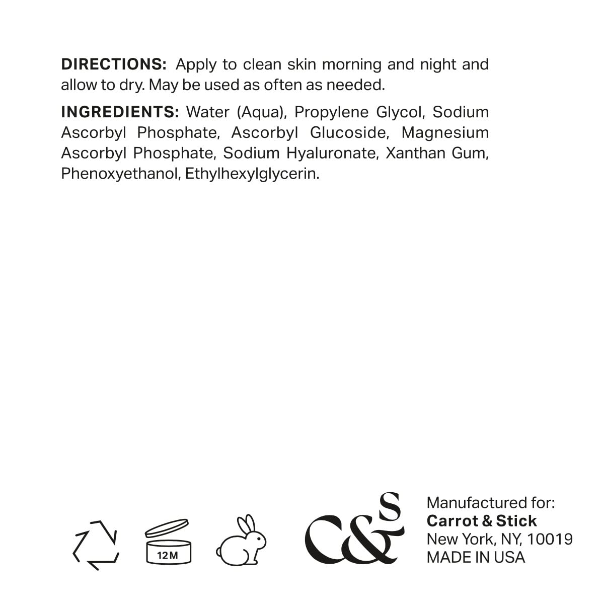 Suero Anti Edad Carrot & Stick Defensa Libre de Crueldad Animal