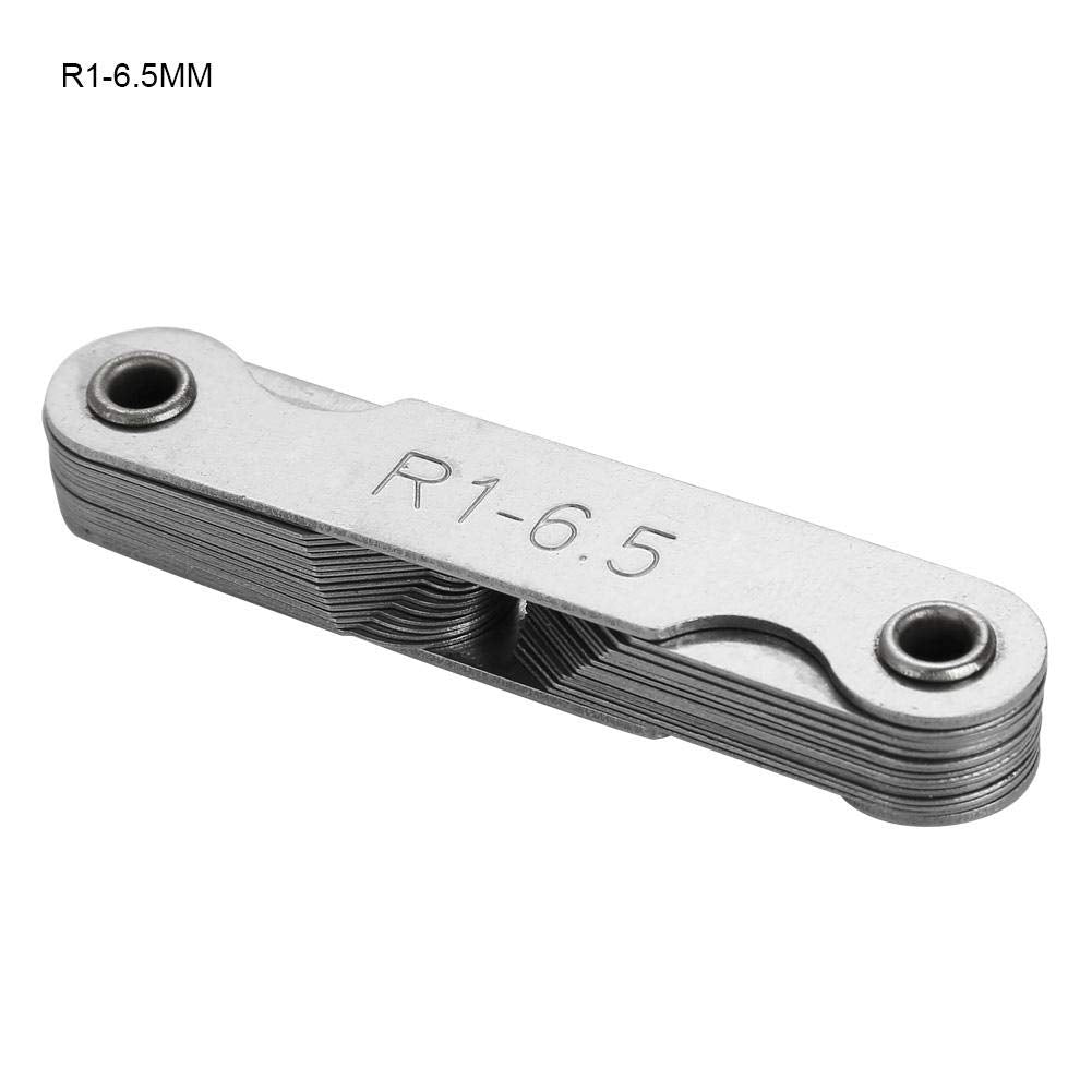 Calibre de radio, R0.3-1.5/R1-6.5/R7-14.5/R15-25//R25-50/R52-100MM Calibre de redondeo de radio de acero inoxidable(R25-50MM)
