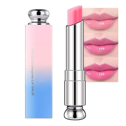 Bálsamo labial que cambia de color, Lápices Labiales mágico que cambia de color, Brillos Labiales teñido, labial hidratante impermeable de larga duración para mujeres (C)