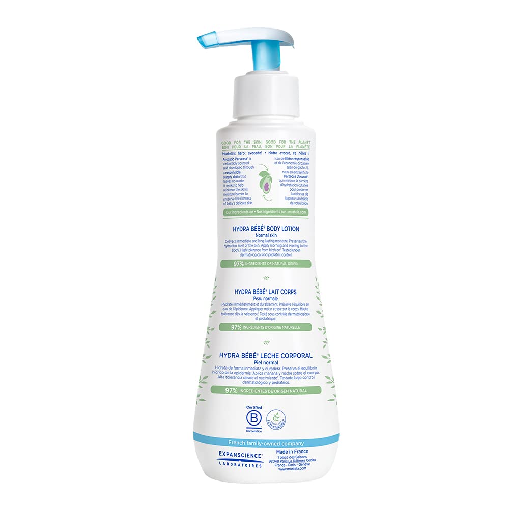 Mustela Jabón Natural Piel Normal, Facial Y Corporal En Barra, 100G + Hydrabebé, Crema Corporal Hidratante para Bebé o Niño con Piel Normal, 300mL
