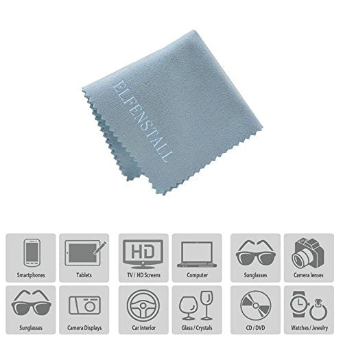 Elfenstal - 24 botellas de 5 ml de 5 ml, atomizador vacío, botella de plástico mate, rellenable, fragancia perfume, botella de muestra, paño limpio para viajes, fiesta, maquillaje, pipeta de 3 ml