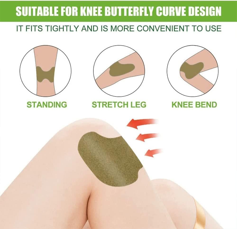 Wellnee 50PCS Knee Pain Relief Patch - Natural Wormwood & Heat Therapy