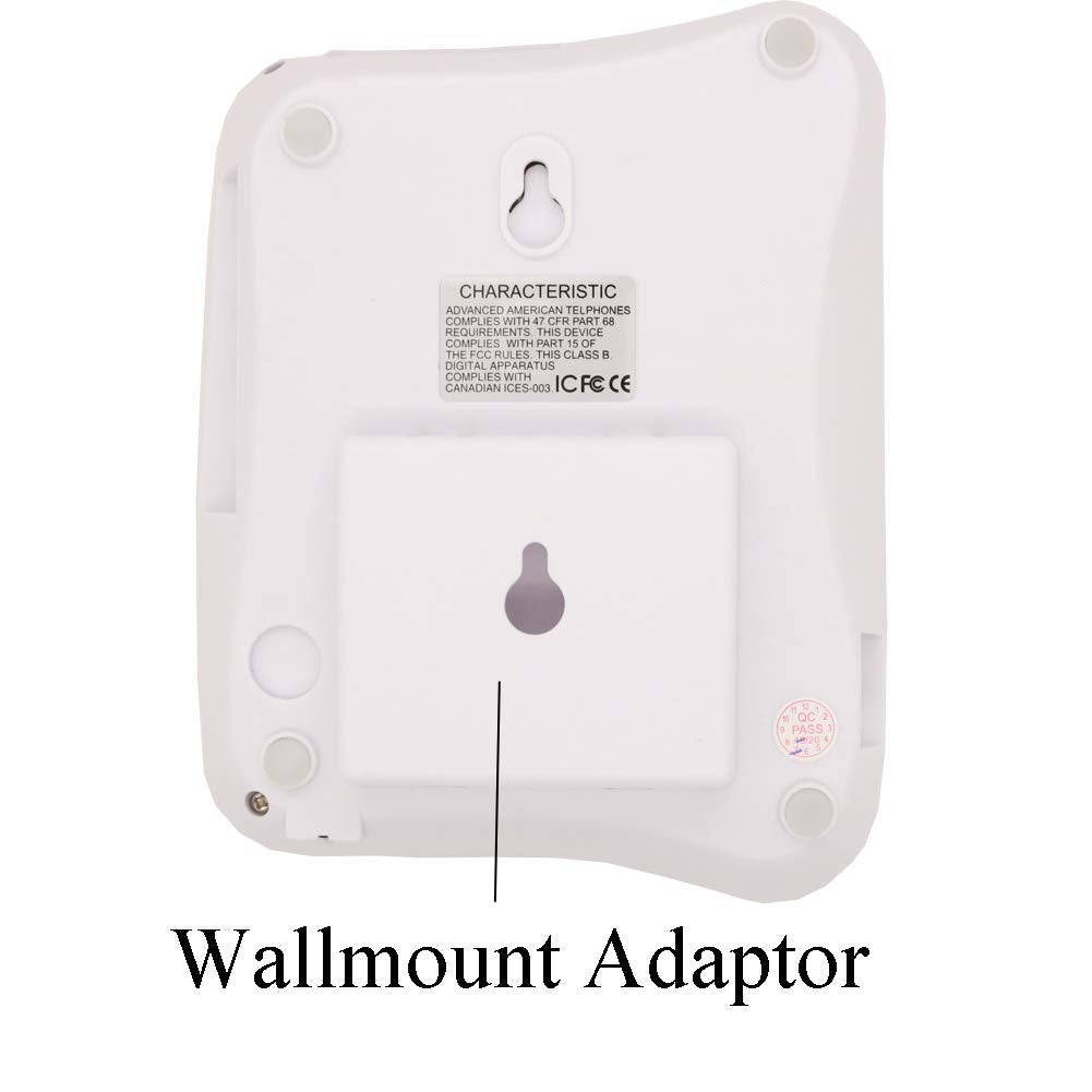 KerLiTar K-P045W - Teléfonos fijos amplificados para personas mayores con números grandes de emergencia, teléfonos con cable para ancianos con botón grande, para teléfono con cable, altavoz, escritorio de pared