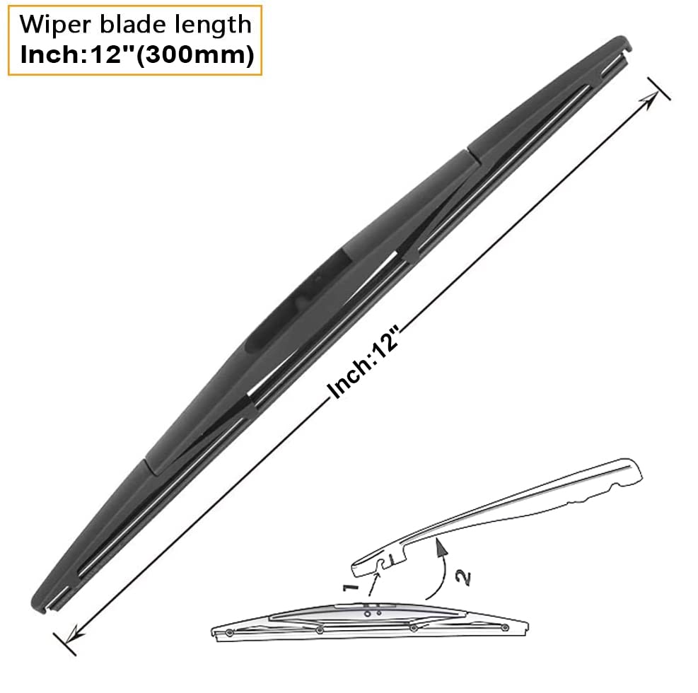 AUTOBOO - Limpiaparabrisas de 26 pulgadas + 18 pulgadas con limpiaparabrisas trasero de 12 pulgadas de repuesto para Nissan Murano Infiniti QX50 Acura RDX 2017 2018 2019 2020 2021 2022 2023 - Calidad