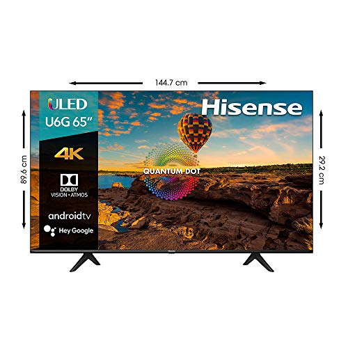 Pantalla ULED Hisense 65" 4K UHD Android TV 2021