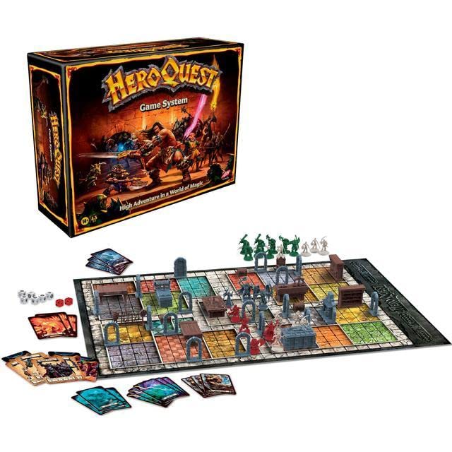 Avalon Hill Hasbro Gaming HeroQuest Juego de Mesa con Sistema de Juego, Juego de Aventura inmersiva de Mazmorras y orugas para Edades de 14 años en adelante, 2 a 5 Jugadores
