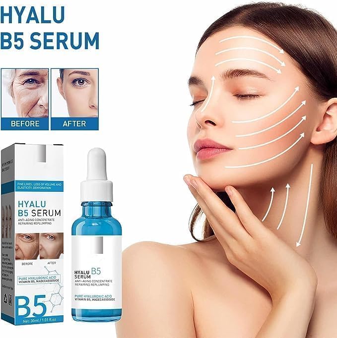 Suero facial Hyalu B5 de ácido hialurónico puro 5 Pcs | Sérum antiarrugas y antienvejecimiento | Hidratante y humectante | 30ml/1.01fl.oz