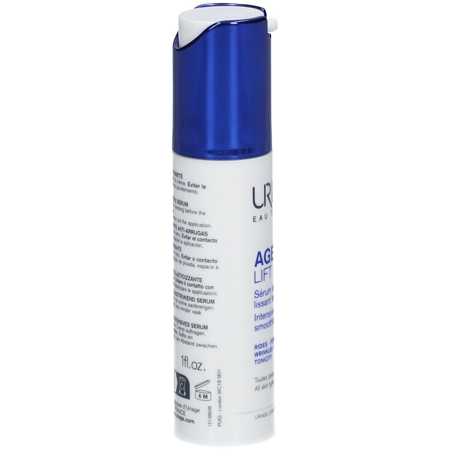 URIAGE AGE LIFT Sérum intensivo antiedad con RETINOL, ÁCIDO HIALURÓNICO y AHA I 3 veces menos arrugas 3 veces más firmeza. Sérum ligero con efecto tensor I Todo tipo de piel, incluso sensible
