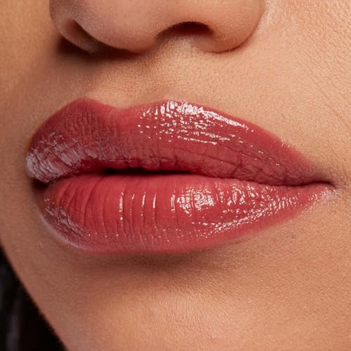 NYX Professional Makeup, LIP IV Gloss Serum Hidratante, Tono: Blush Rush. Tinta de Labios hidratante con alto pigmento infusionado con agua de coco y magnesio. Fórmula vegana.