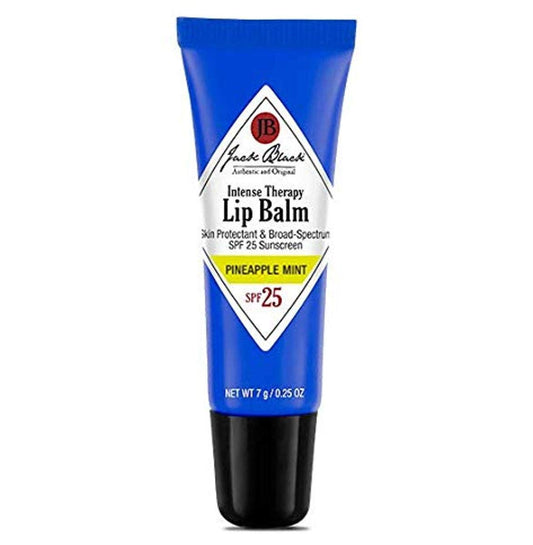 Jack Black Jack Black - Intense Therapy Lip Balm SPF 25, 0.25 fl oz - Green Tea Antioxidants, Long Lasting Treatment, Broad-Spectrum UVA and UVB Protection, Pineapple Mint Flavor, 0.25 oz.