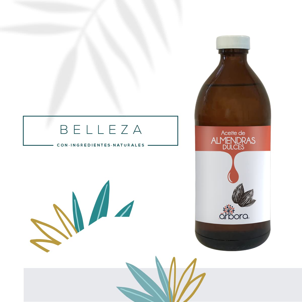 Aceite de Almendras ÁrBora Puro con Certificado de Composición de Omegas para Masaje y Mezclar con Aceites Esenciales