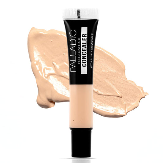 Palladio Corrector de Cobertura Completa, Disfraz para Ojos, Corrector Facial y para Ojos Cremoso, Unifica el Tono de la Piel, Oculta Imperfecciones, Ojeras y Líneas Finas, Custard