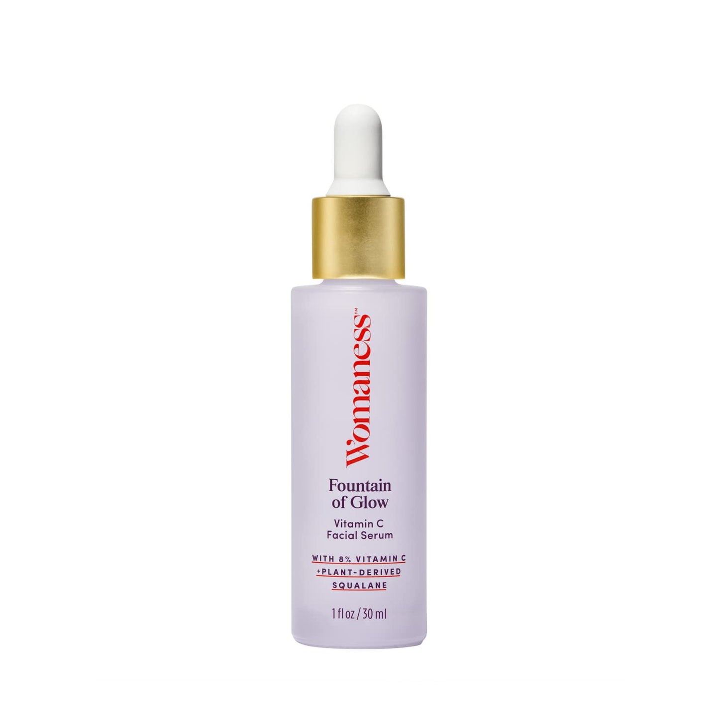 Womaness Fountain of Glow Vitamin C Face Serum - Menopause Support Brightening Serum for Improving Dull & Uneven Skin Tone - Super Antioxidant Serum of 8% Vitamin C + Plant Derived Squalane Oil (50ml)