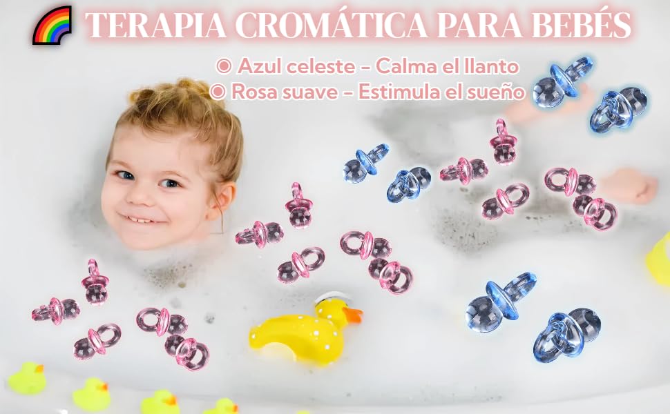 Chupetes Acrílicos Fiesta Bebé Rosa Decoración para Bautizo