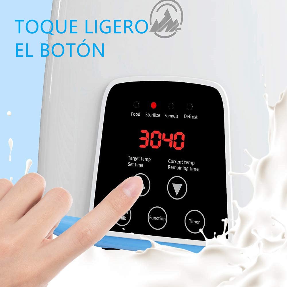 Calienta Biberones para Bebé, 5 in 1 Calienta Biberones Portátil de Botellas Dobles, Inteligente Control Táctil Calienta Biberones Control Preciso de Temperatura para Leche Materna o Fórmula