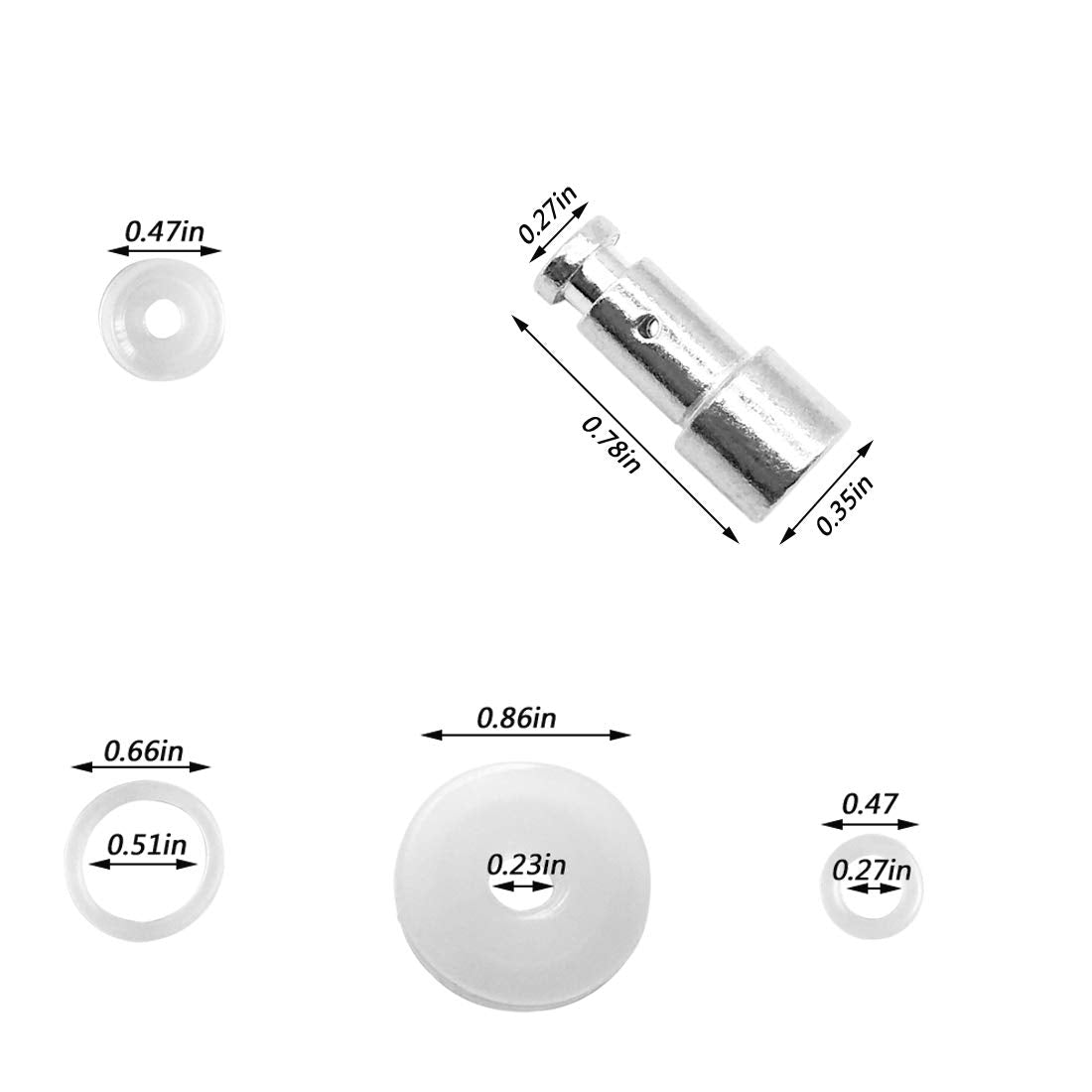 Anillo de sellado de silicona transparente + junta de olla de presión + flotador y sellador de repuesto universal para modelos de 5/6 cuartos de galón